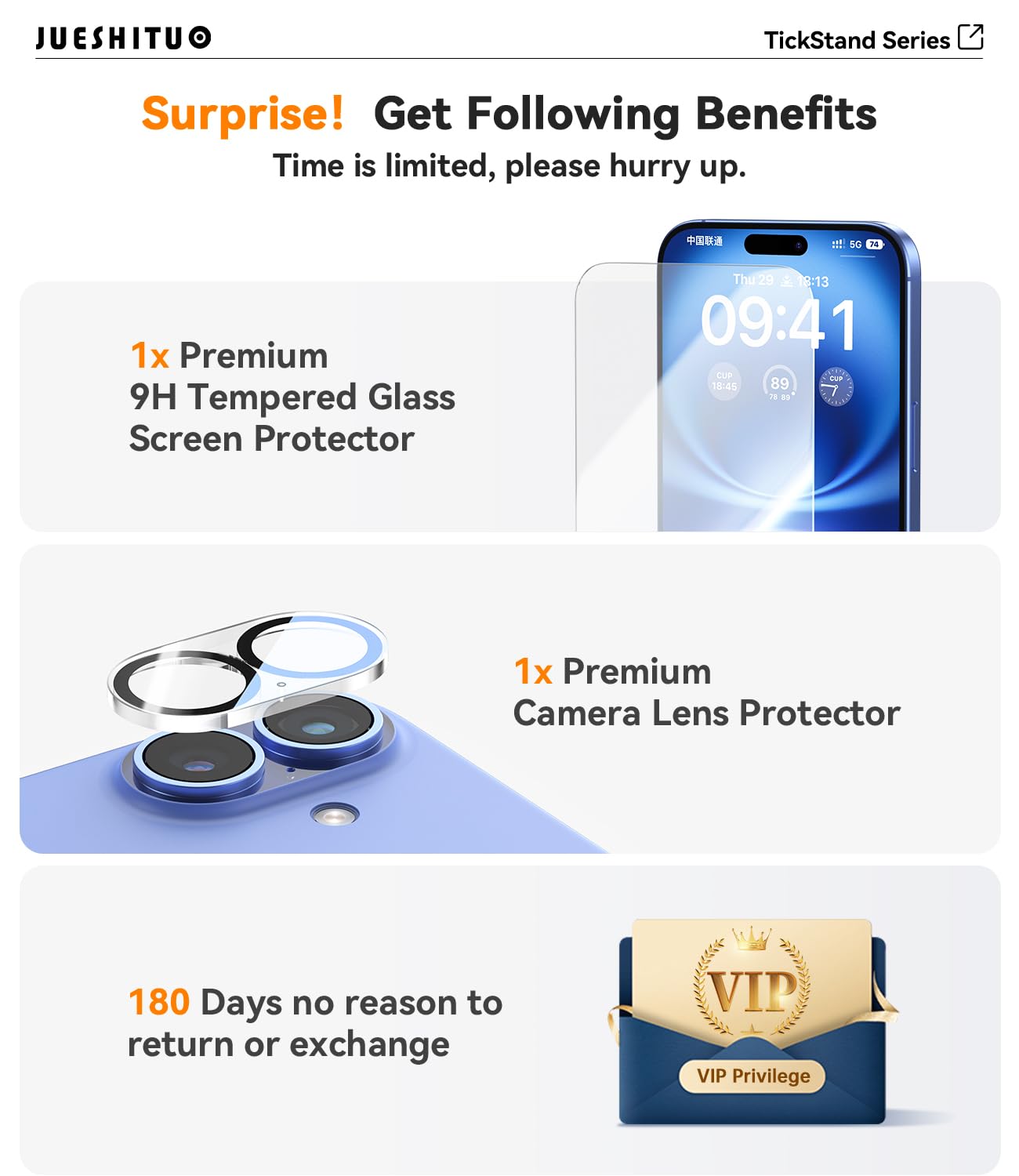 Foto 7 pulgar | Funda Jueshituo 3 En 1 Tickstand Para Iphone 16 Plus De 6.7 Pulgadas - Venta Internacional.