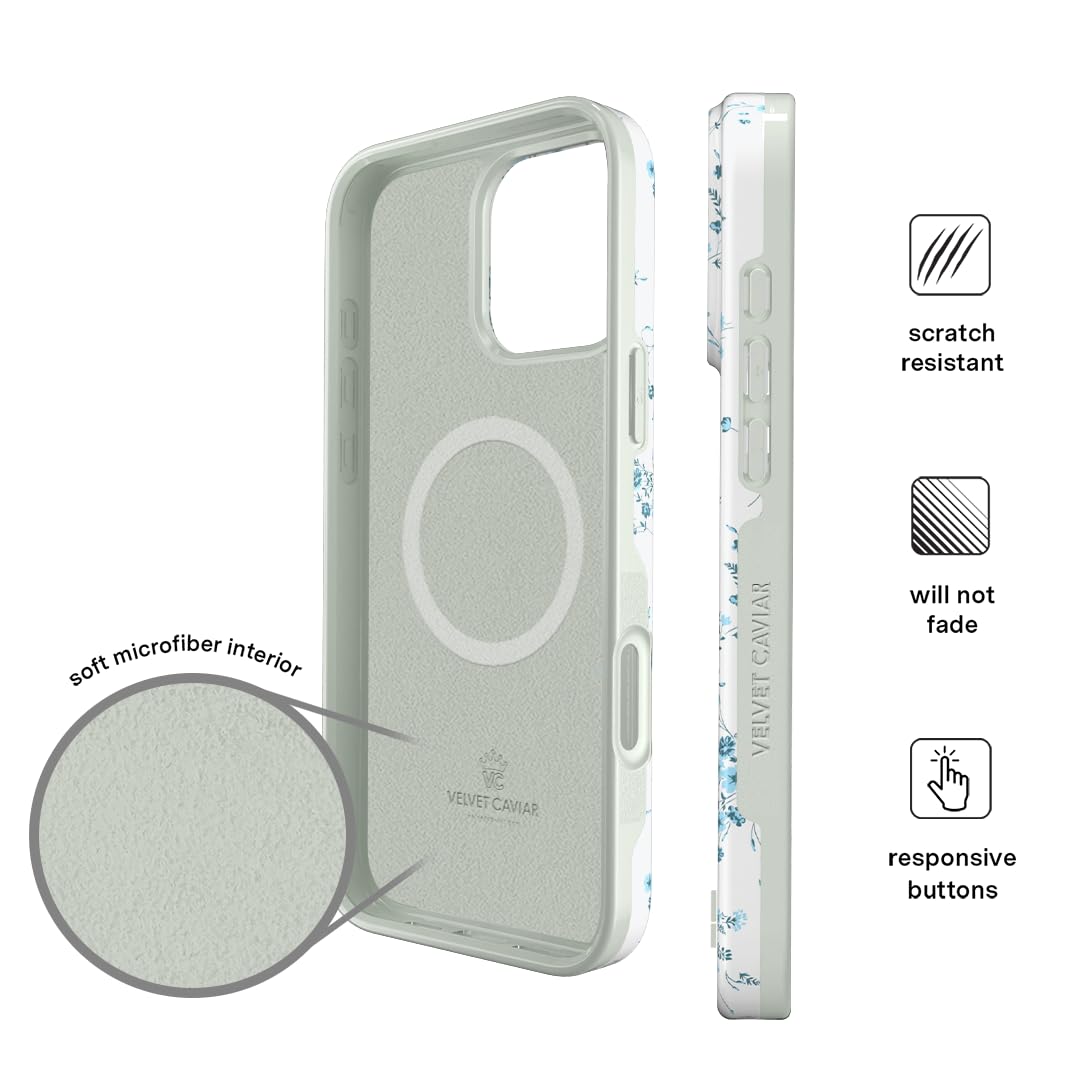 Foto 7 pulgar | Funda De Teléfono Velvet Caviar Para Iphone 16 Pro Cute Coquette Blue - Venta Internacional.