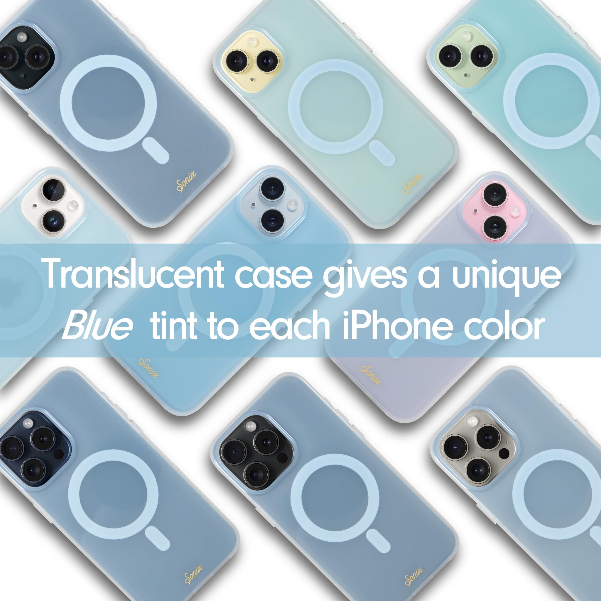 Foto 3 pulgar | Funda De Teléfono Sonix Jelly Sky Blue Para Iphone 15/14/13 Con Magsafe - Venta Internacional.