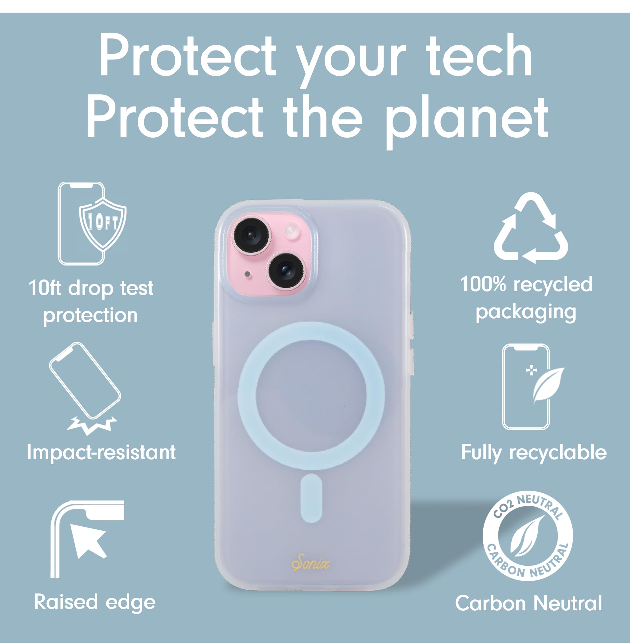 Foto 5 pulgar | Funda De Teléfono Sonix Jelly Sky Blue Para Iphone 15/14/13 Con Magsafe - Venta Internacional.