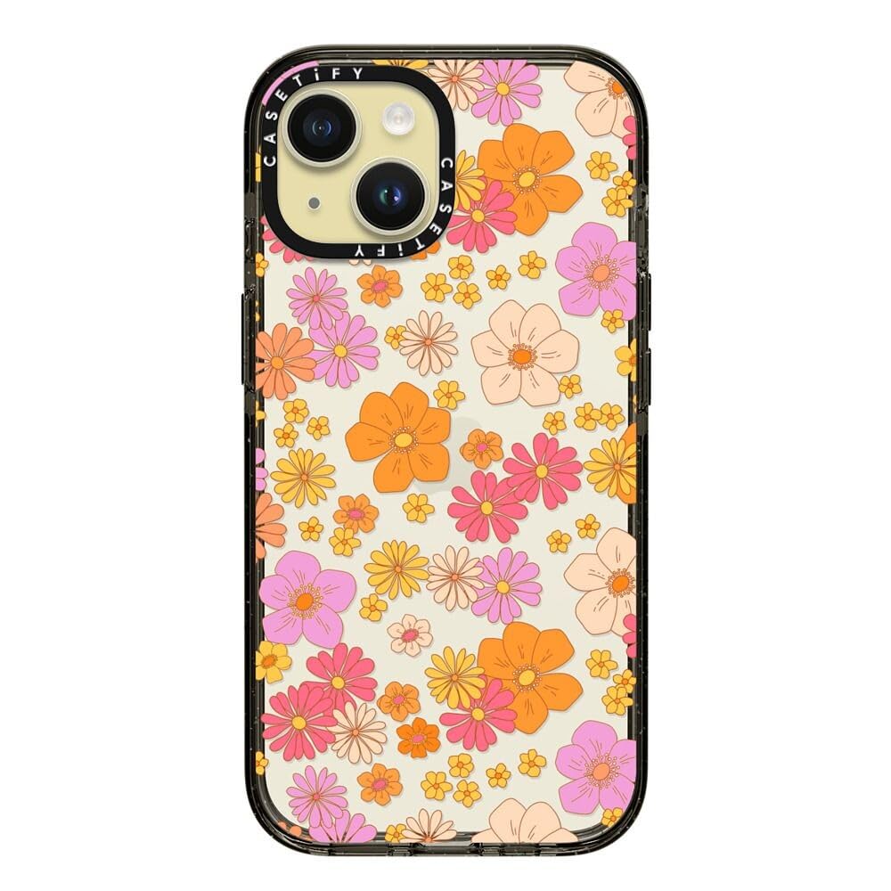 Foto 3 pulgar | Funda Para Teléfono Casetify Impact Iphone 15 Con Estampado De Flores Transparente - Venta Internacional.