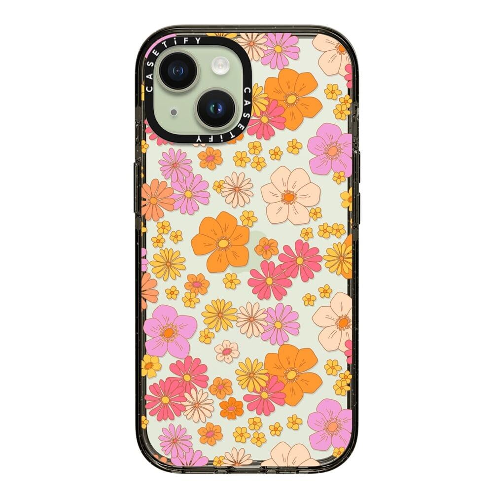 Foto 4 pulgar | Funda Para Teléfono Casetify Impact Iphone 15 Con Estampado De Flores Transparente - Venta Internacional.
