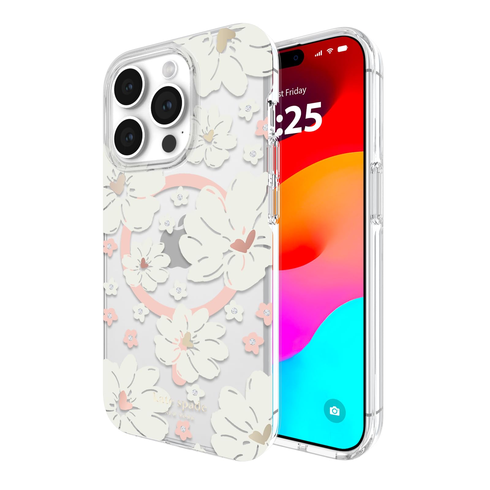Funda De Teléfono Kate Spade New York Classic Peony Para Iphone 15 Pro - Venta Internacional.