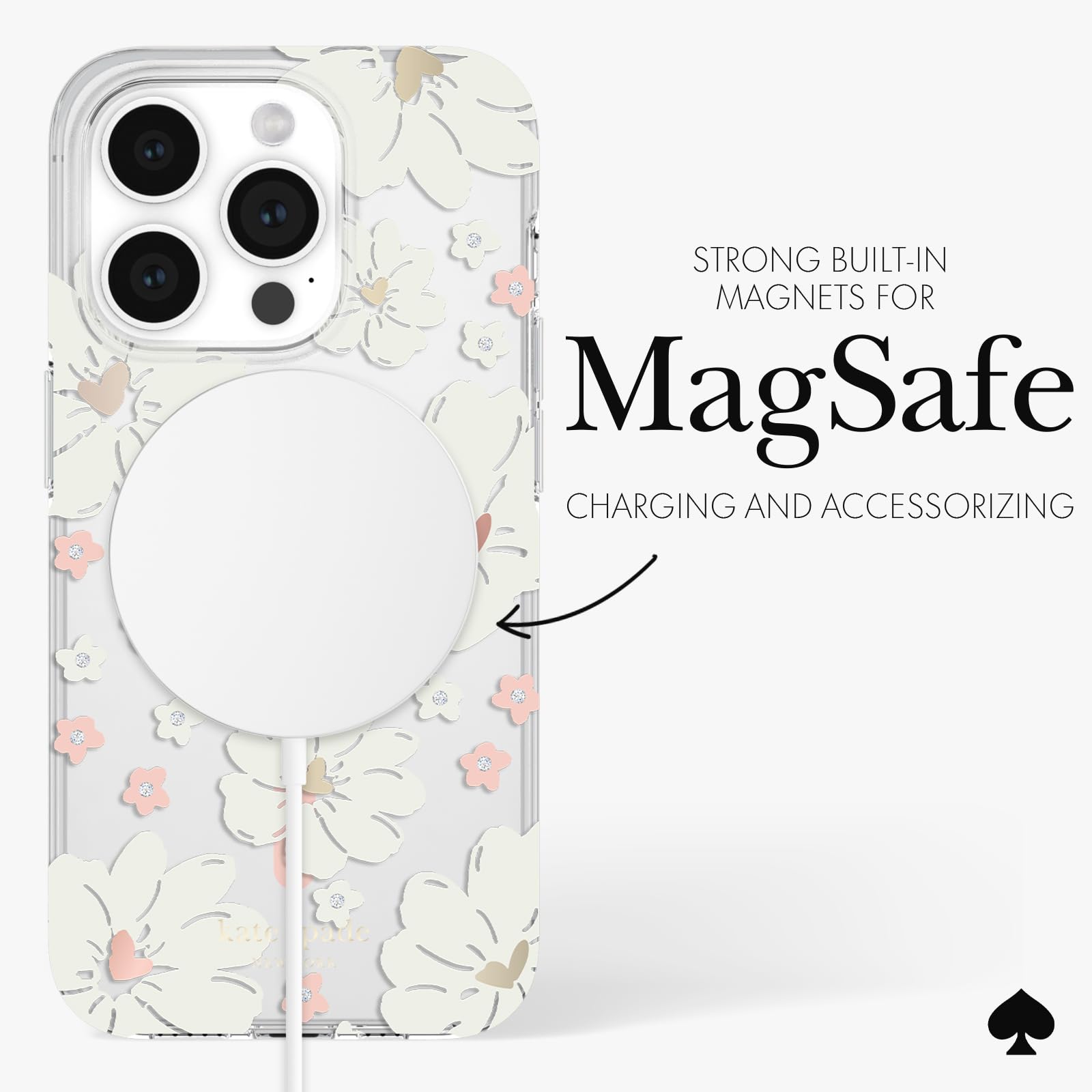 Foto 6 pulgar | Funda De Teléfono Kate Spade New York Classic Peony Para Iphone 15 Pro - Venta Internacional.