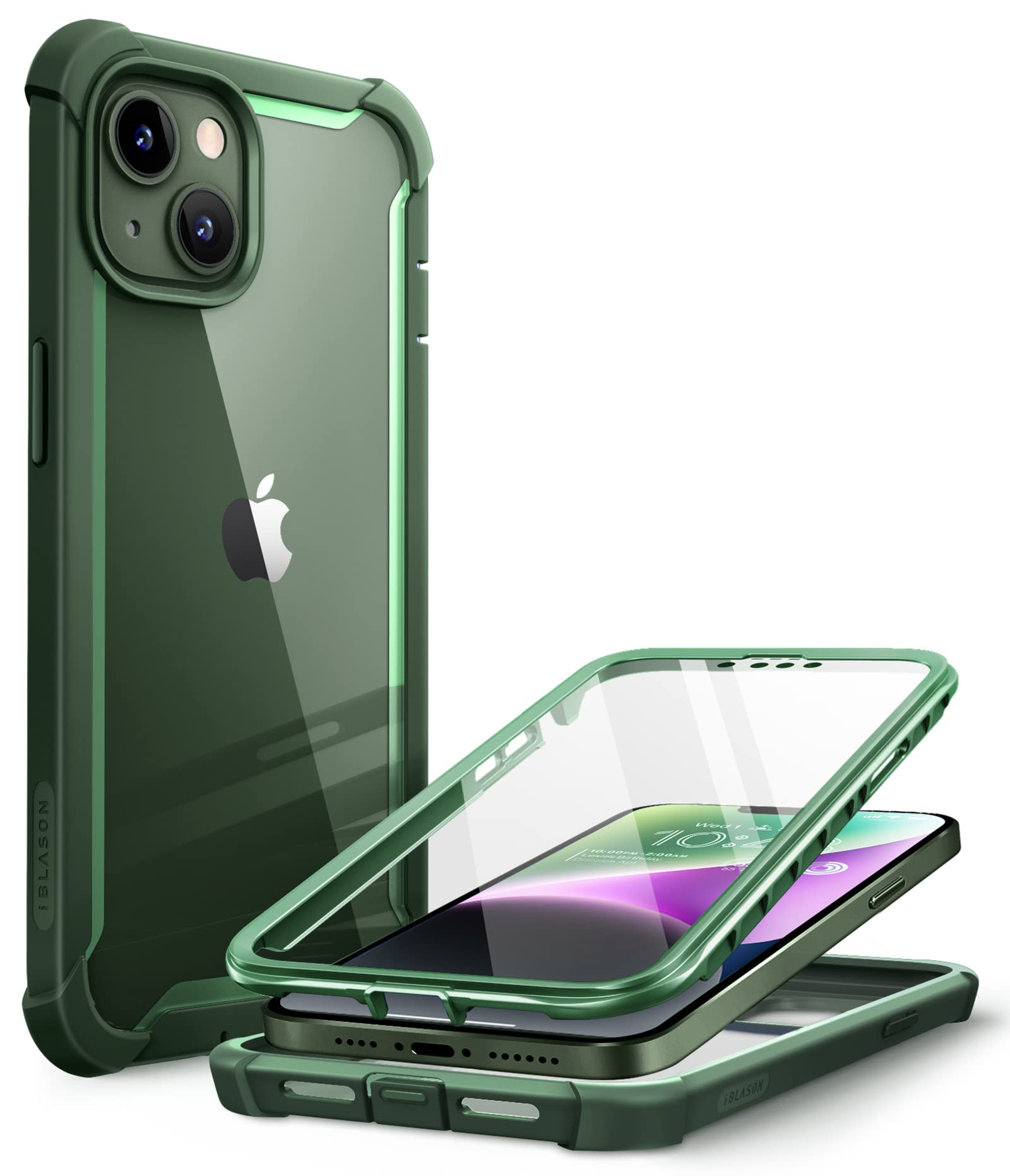 Funda De Teléfono I-blason Ares Series Para Iphone 14/13 De 6.1 Pulgadas, Color Verde - Venta Internacional.