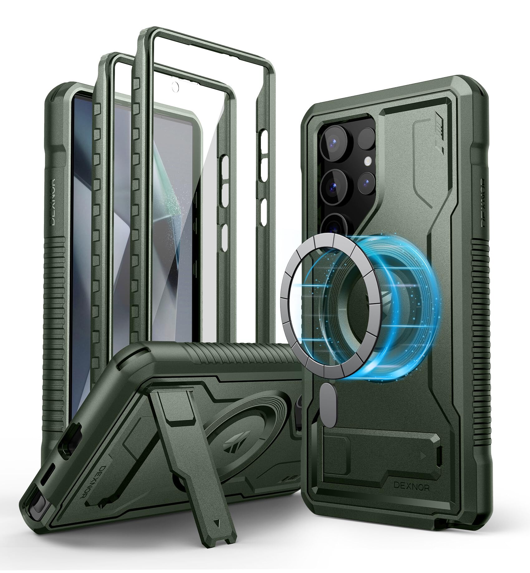Foto 2 pulgar | Funda Magnética Dexnor Para Samsung Galaxy S24 Ultra Green - Venta Internacional.