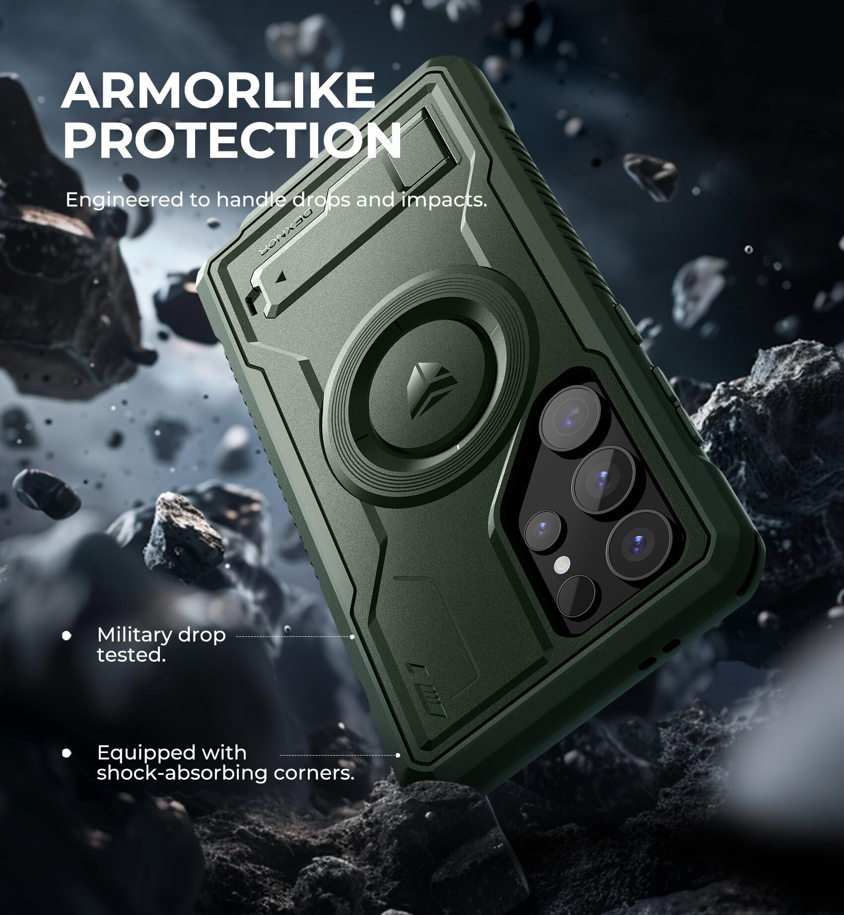 Foto 7 pulgar | Funda Magnética Dexnor Para Samsung Galaxy S24 Ultra Green - Venta Internacional.