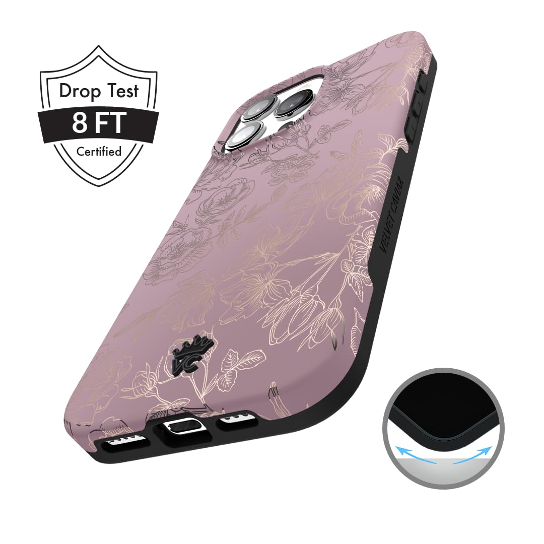 Foto 5 pulgar | Funda De Teléfono Velvet Caviar Para Iphone 16 Pro Flowers Purple - Venta Internacional.