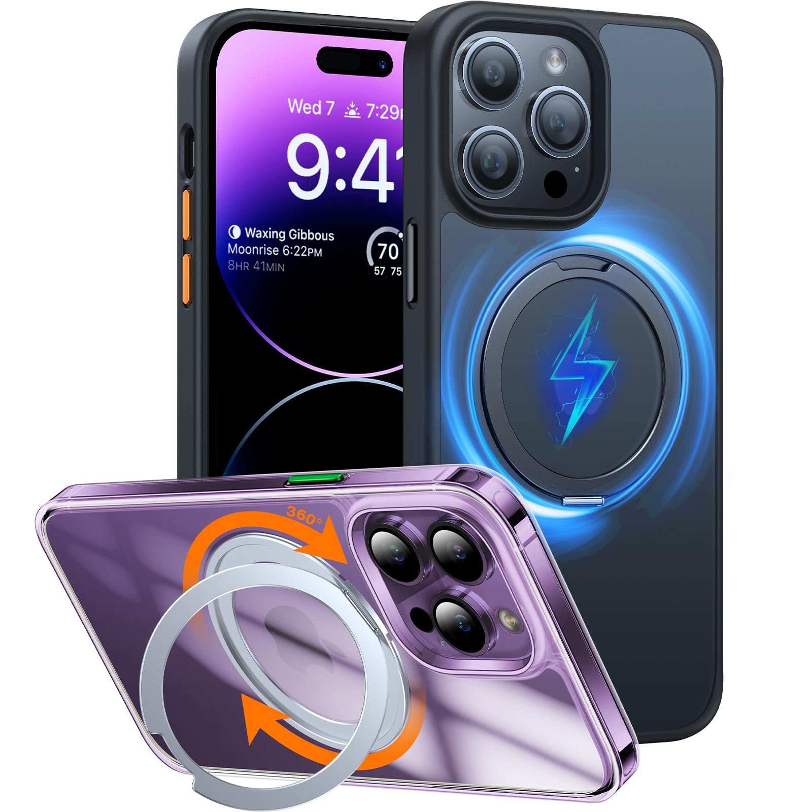 Foto 2 pulgar | Funda Para Teléfono Torras 2024 Upgrade Con Anillo Giratorio De 360° Para Iphone 14 Pro Max - Venta Internacional.
