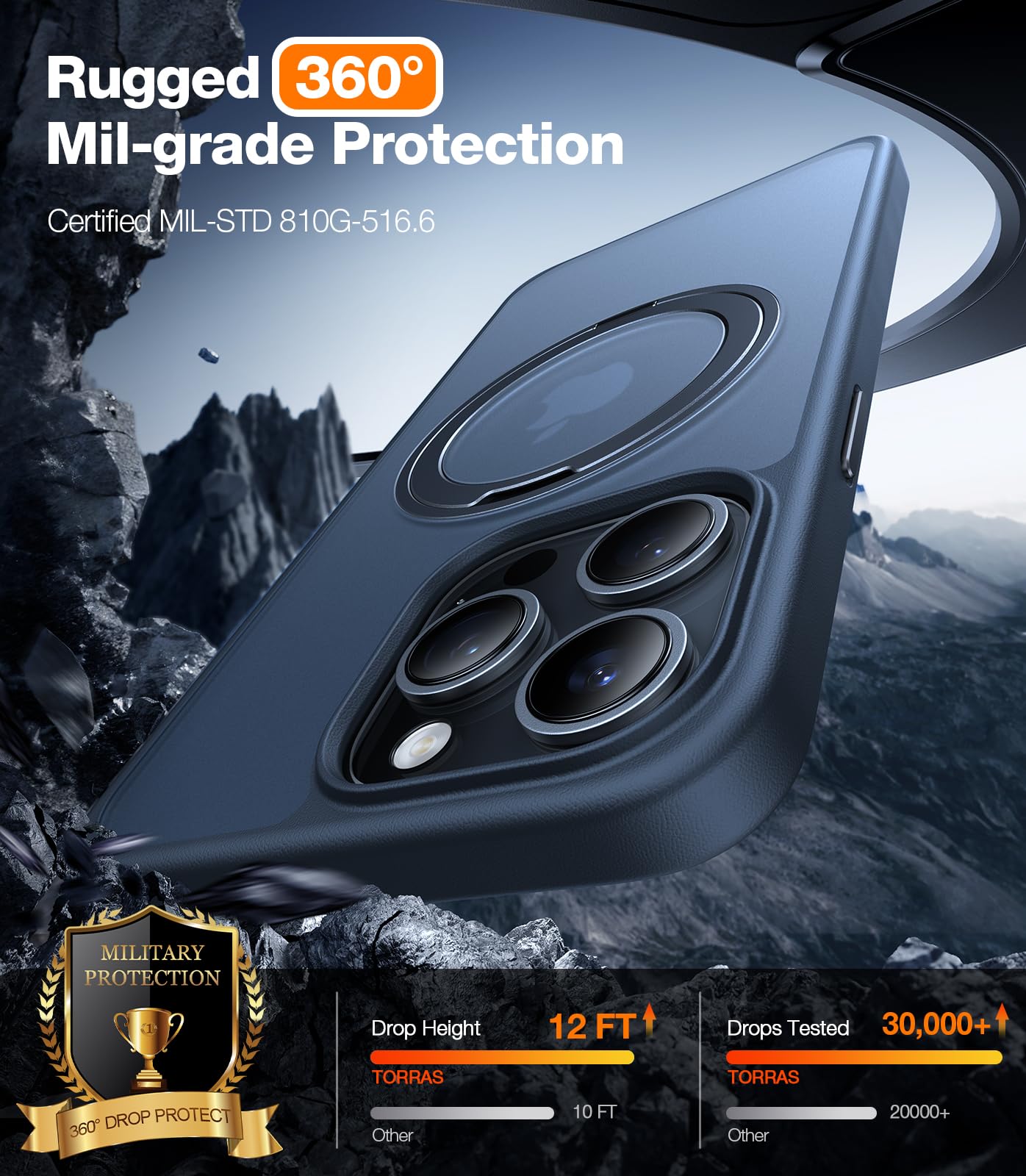 Foto 7 pulgar | Funda Para Teléfono Torras 2024 Upgrade Con Anillo Giratorio De 360° Para Iphone 14 Pro Max - Venta Internacional.