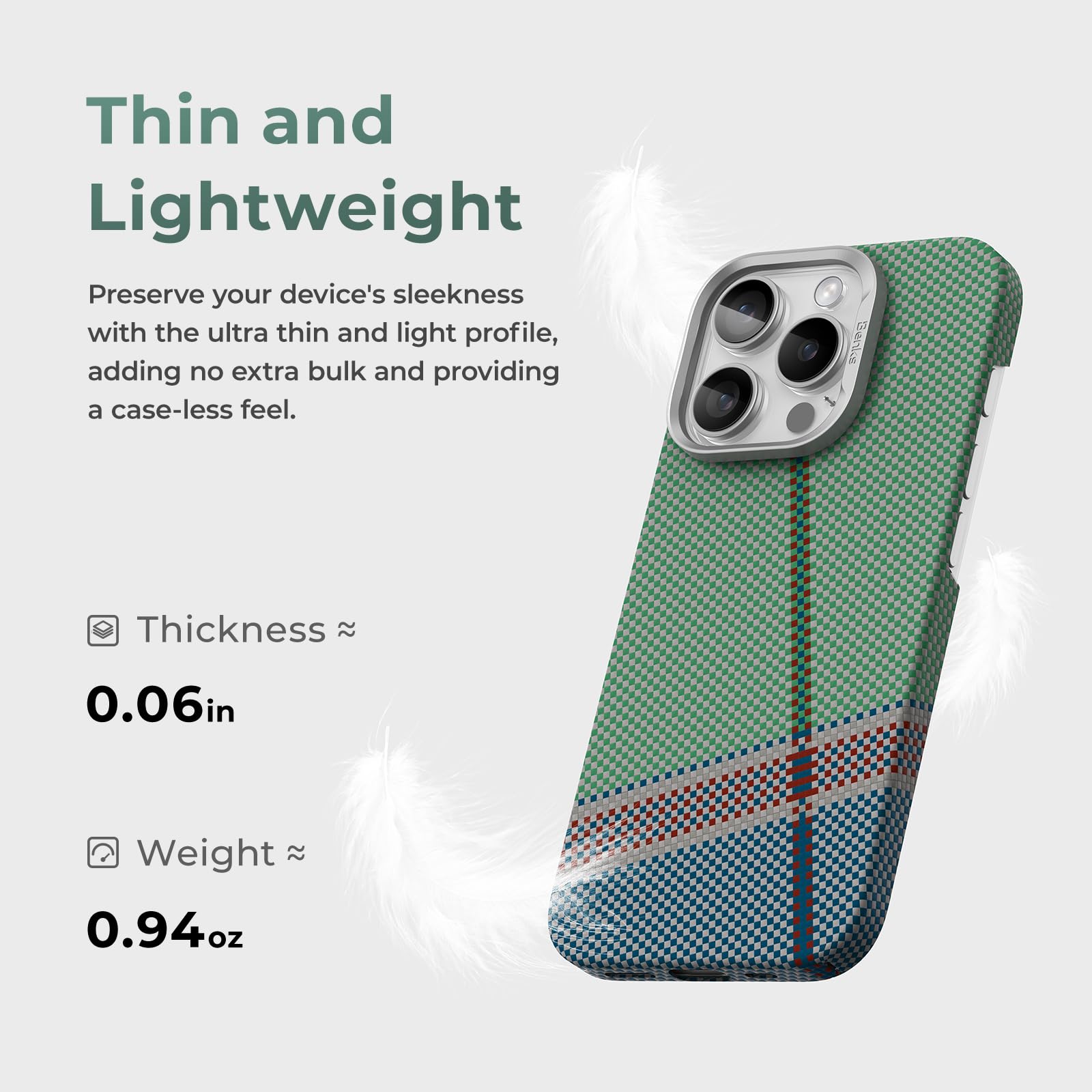 Foto 5 pulgar | Funda Benks Passiongreen Armorair Para Iphone 16 Pro Con Magsafe - Venta Internacional.
