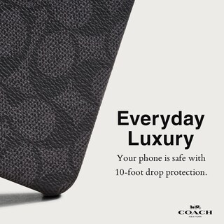Foto 3 | Funda De Teléfono Coach Signature Canvas Para Iphone 15 Pro Max - Venta Internacional.