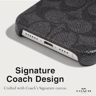 Foto 4 | Funda De Teléfono Coach Signature Canvas Para Iphone 15 Pro Max - Venta Internacional.