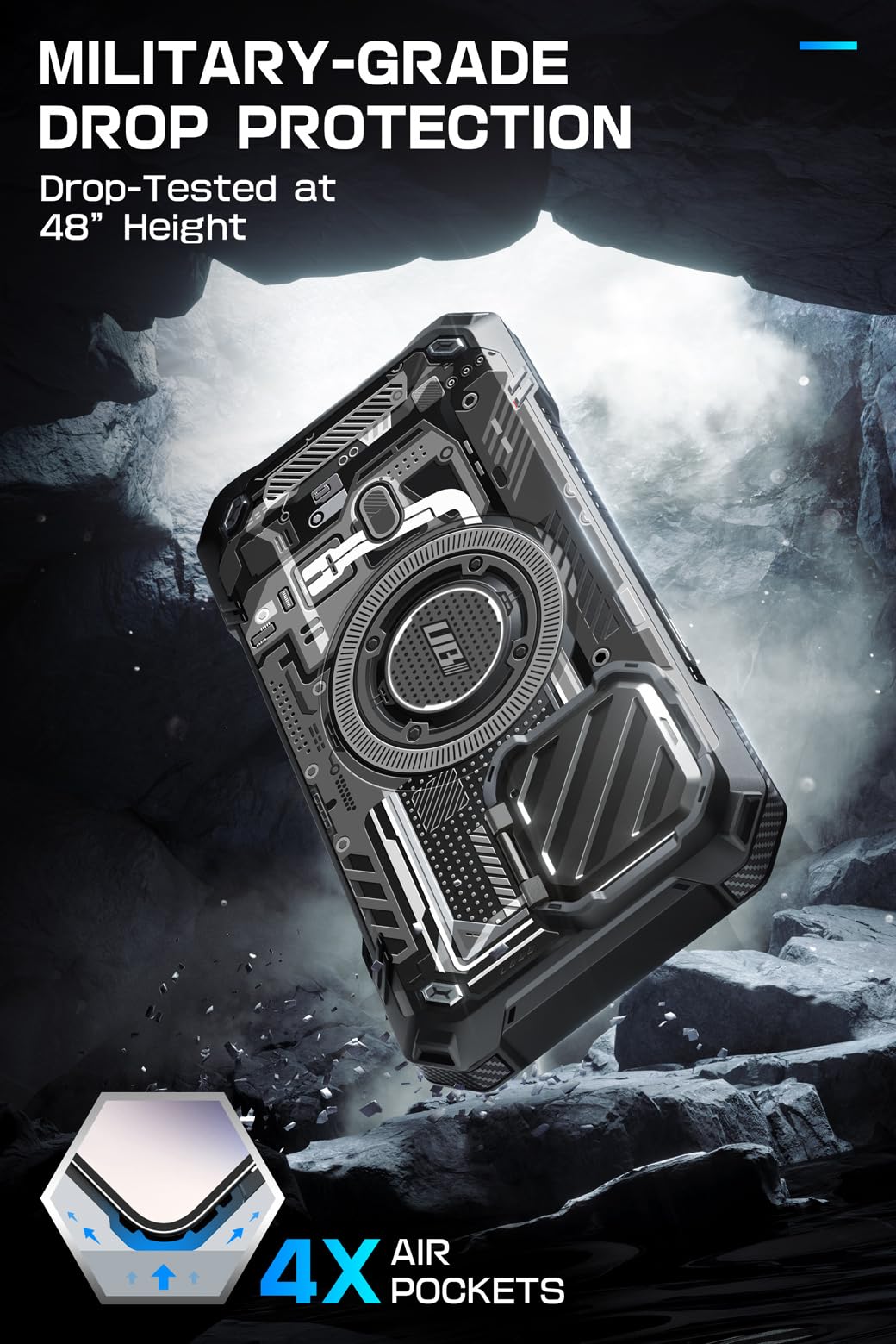 Foto 3 pulgar | Funda De Teléfono Supcase Para Iphone 15 Pro Max Con Funda De Cámara Y Soporte - Venta Internacional.
