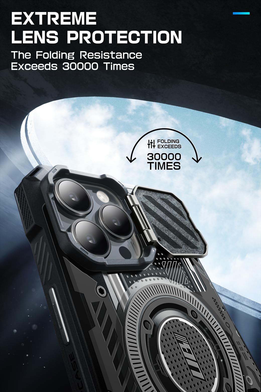 Foto 4 pulgar | Funda De Teléfono Supcase Para Iphone 15 Pro Max Con Funda De Cámara Y Soporte - Venta Internacional.