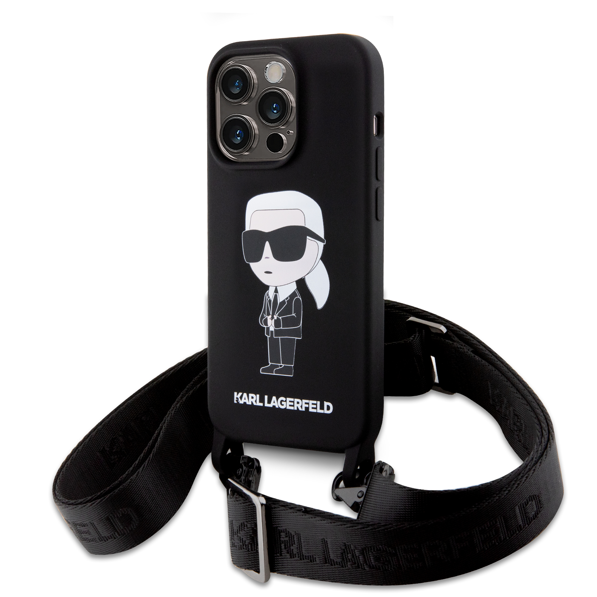 Funda Karl Crossbody Negro Para Iphone 15 Pro