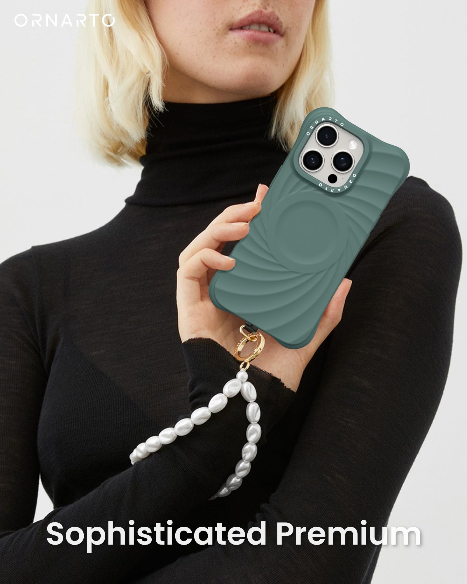 Foto 7 pulgar | Funda De Teléfono Ornarto Vortuxe Para Iphone 16 Pro Max Pine Green - Venta Internacional.