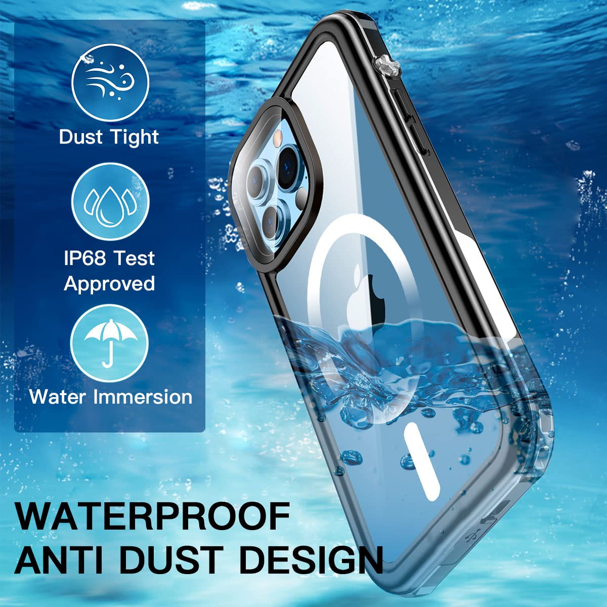 Foto 3 pulgar | Funda Impermeable Aicase Para Iphone 13 Pro Max Con Soporte Magsafe - Venta Internacional.