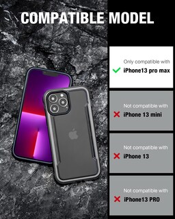 Foto 2 | Funda Raptic Shield Para Iphone 13 Pro Max Negra - Venta Internacional.