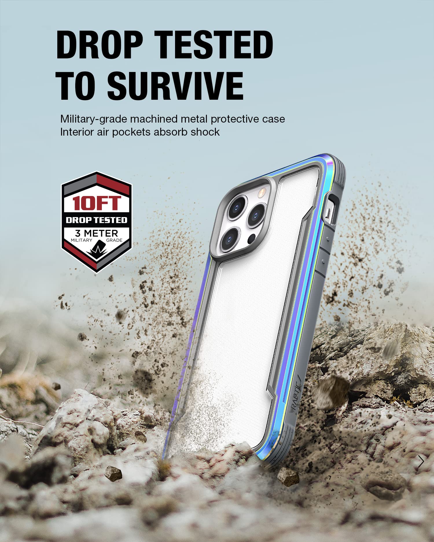 Foto 4 pulgar | Funda Raptic Shield Para Iphone 13 Pro Max Negra - Venta Internacional.