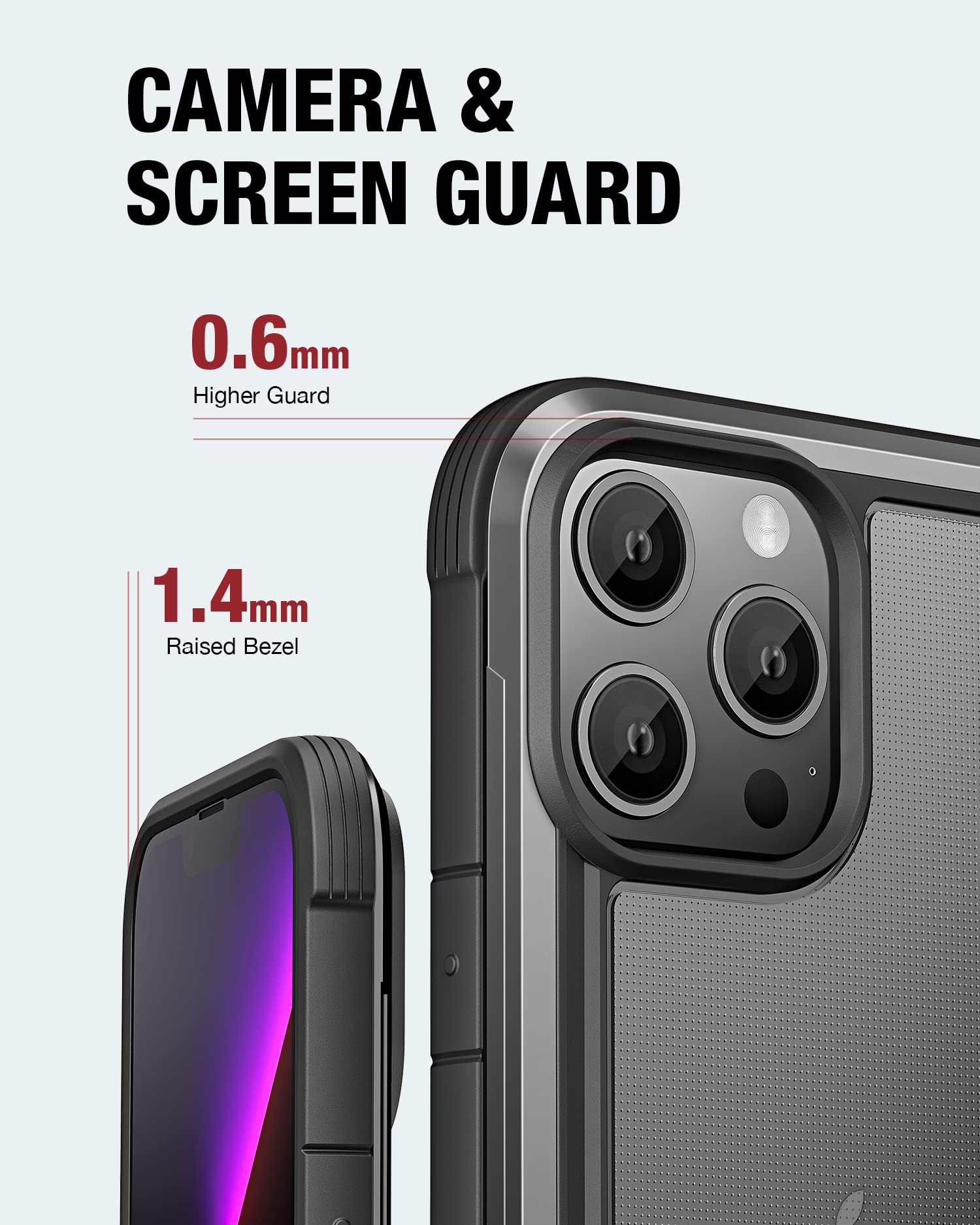 Foto 6 pulgar | Funda Raptic Shield Para Iphone 13 Pro Max Negra - Venta Internacional.