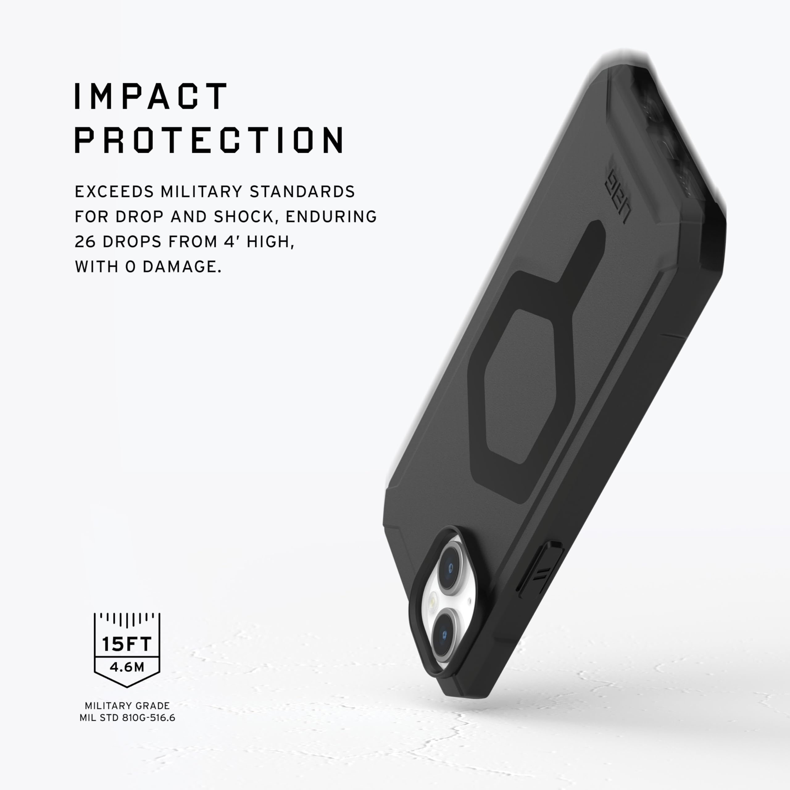 Foto 3 | Funda Urban Armor Gear Essential Armor Negra Iphone 15 6.1 - Venta Internacional.