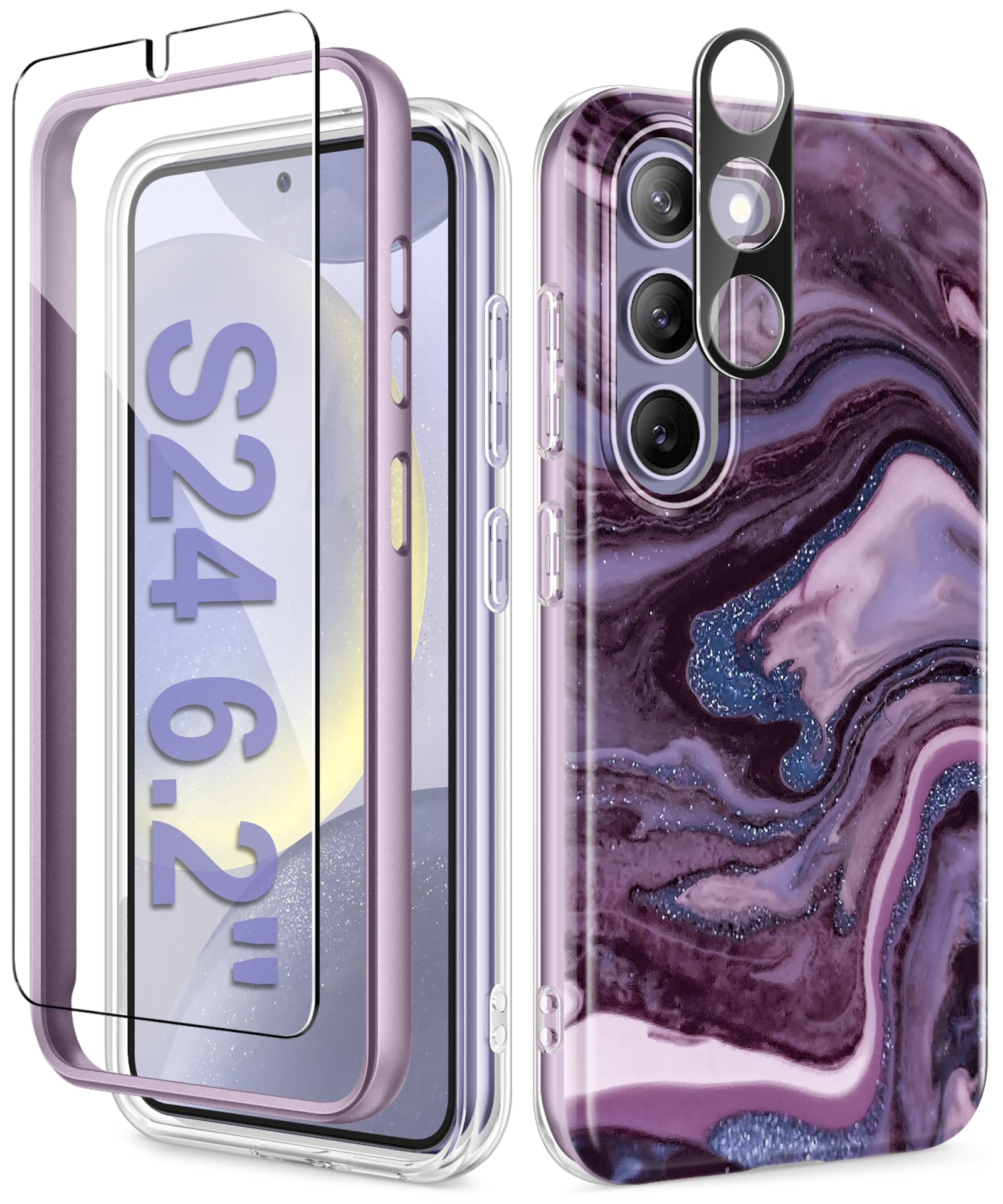 Foto 2 pulgar | Funda De Teléfono Gviewin Para Samsung Galaxy S24 Con Protector De Pantalla - Venta Internacional.