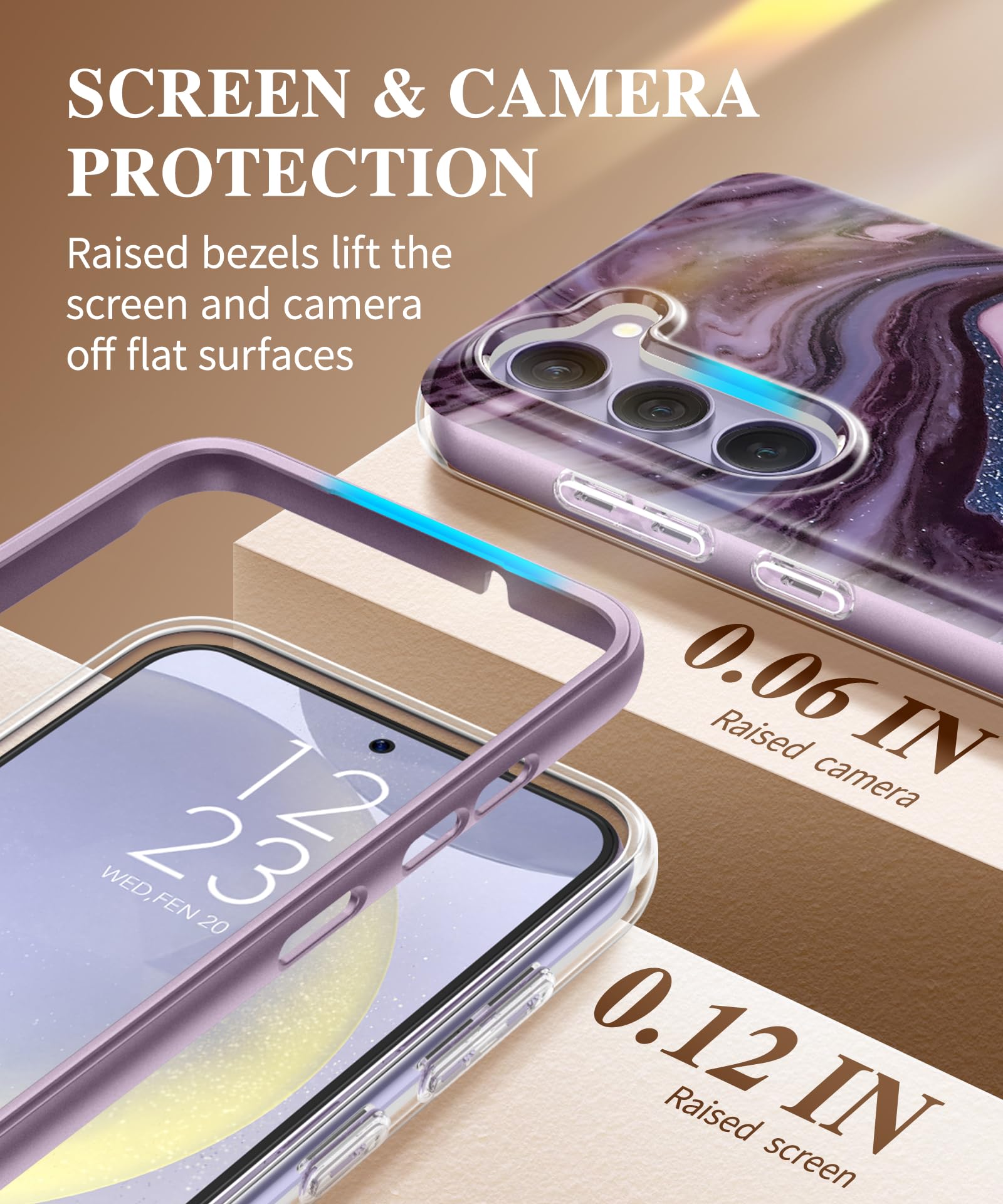 Foto 5 pulgar | Funda De Teléfono Gviewin Para Samsung Galaxy S24 Con Protector De Pantalla - Venta Internacional.