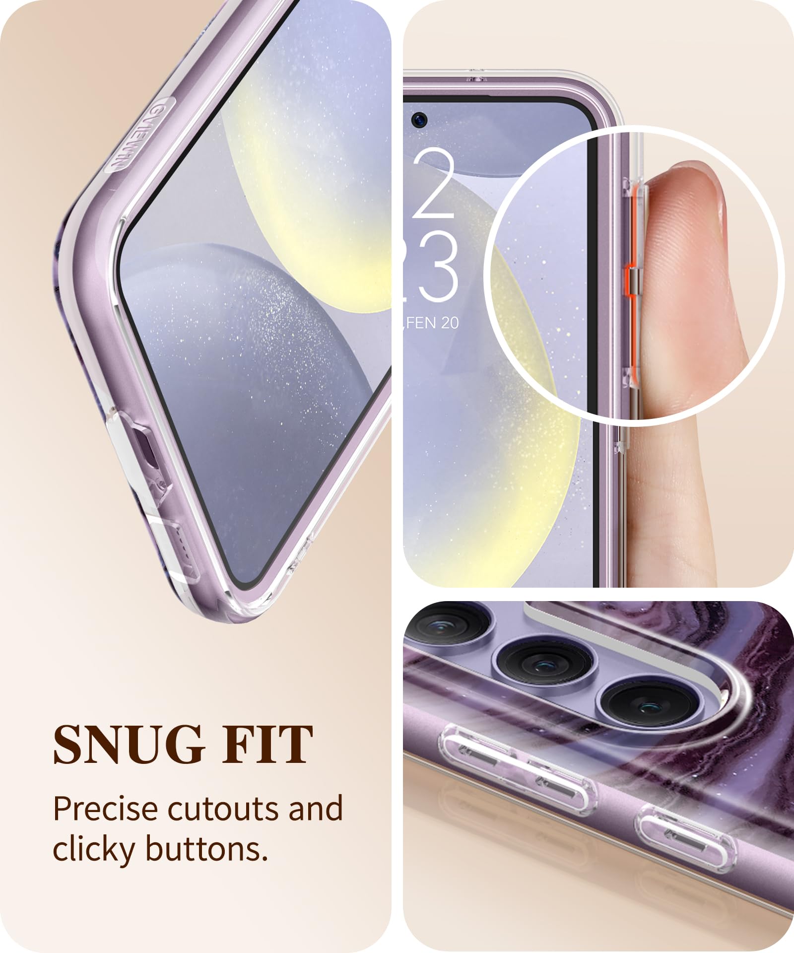 Foto 8 pulgar | Funda De Teléfono Gviewin Para Samsung Galaxy S24 Con Protector De Pantalla - Venta Internacional.