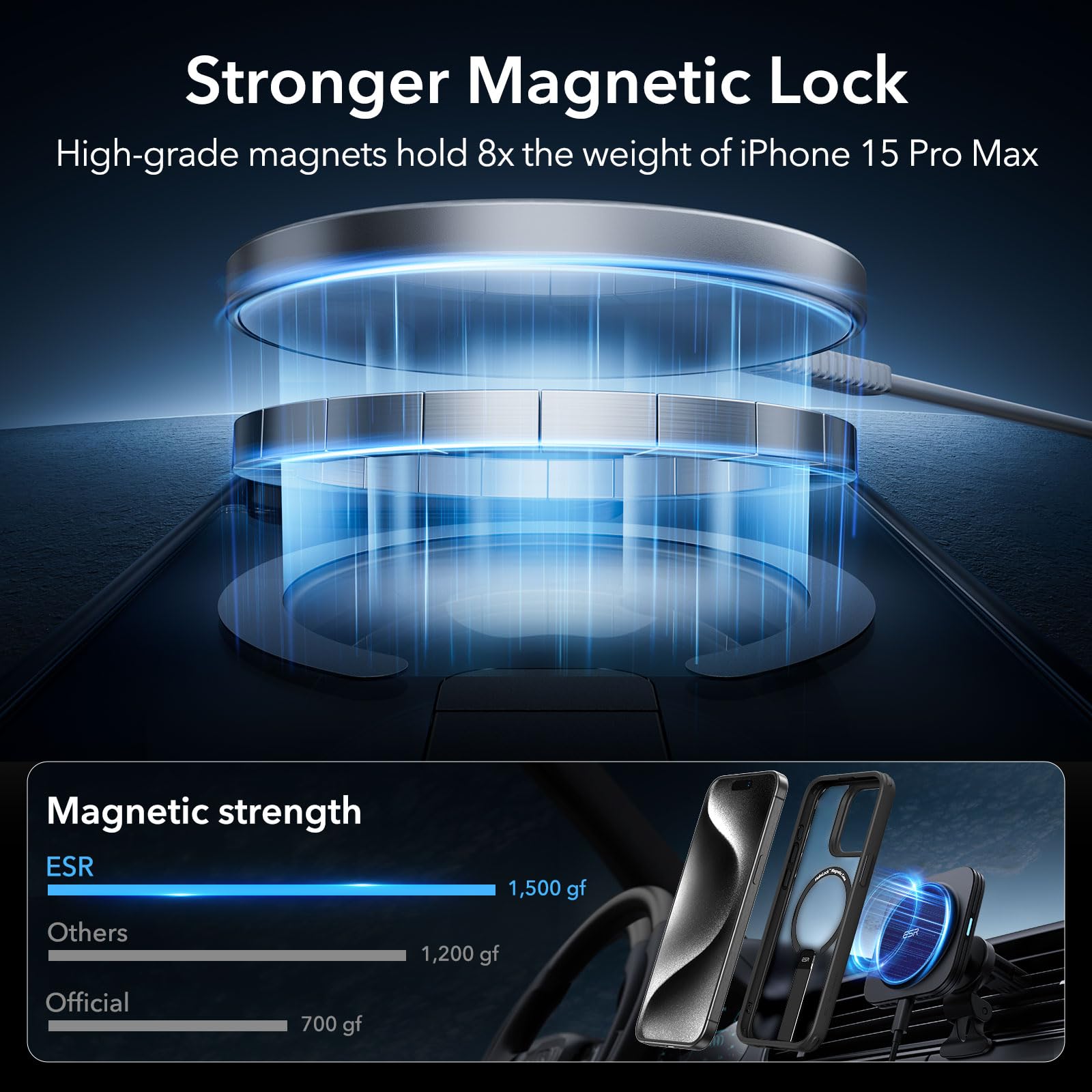 Foto 3 | Funda De Teléfono Esr Para Iphone 15 Pro Max Con La Serie Magsafe Boost - Venta Internacional.