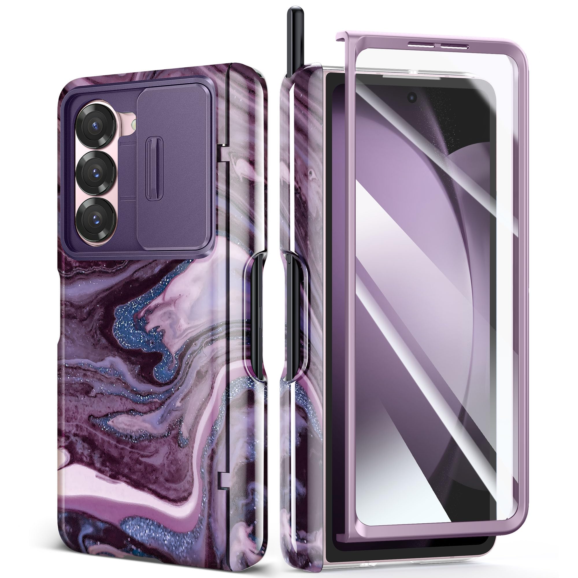 Funda De Teléfono Gviewin Para Samsung Galaxy Z Fold 6 Con Soporte Para Bolígrafos - Venta Internacional.