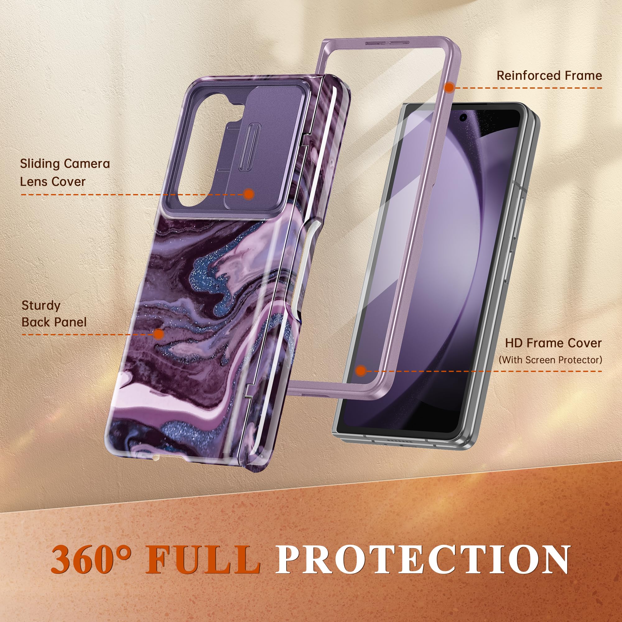 Foto 5 pulgar | Funda De Teléfono Gviewin Para Samsung Galaxy Z Fold 6 Con Soporte Para Bolígrafos - Venta Internacional.