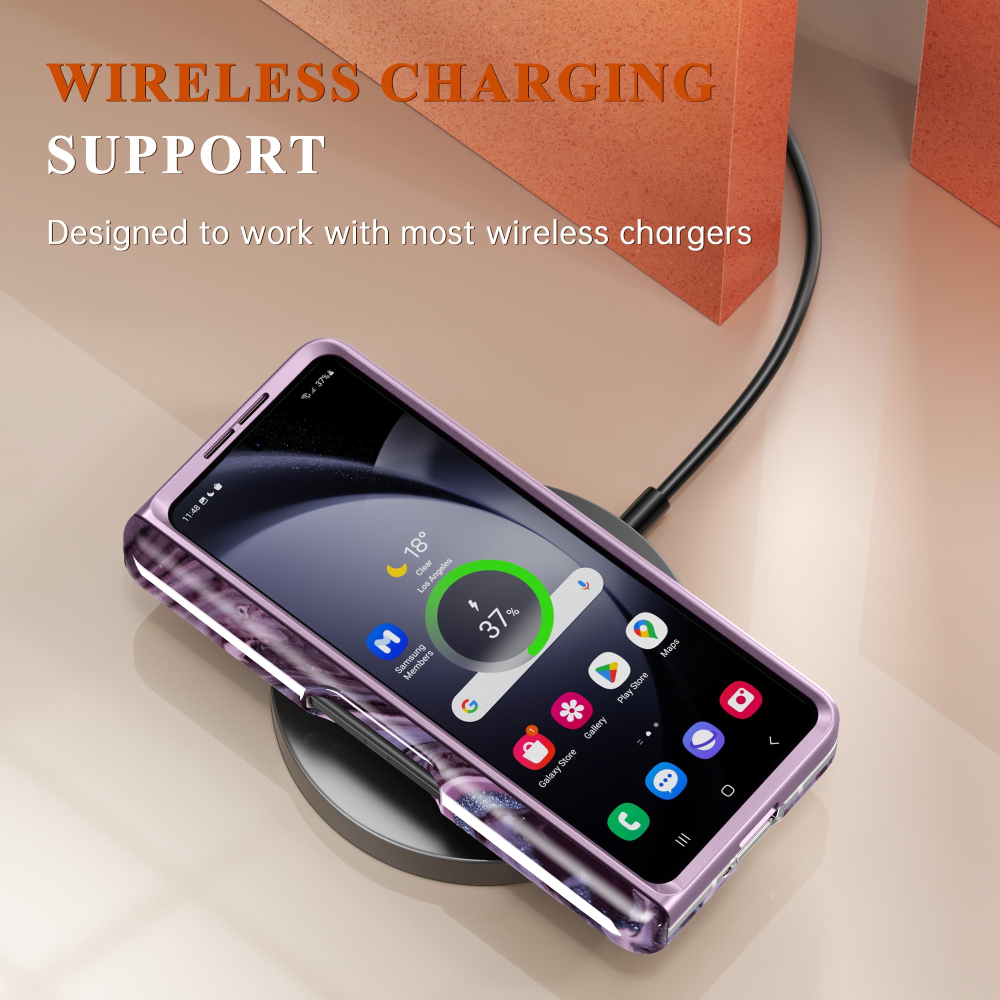 Foto 8 pulgar | Funda De Teléfono Gviewin Para Samsung Galaxy Z Fold 6 Con Soporte Para Bolígrafos - Venta Internacional.