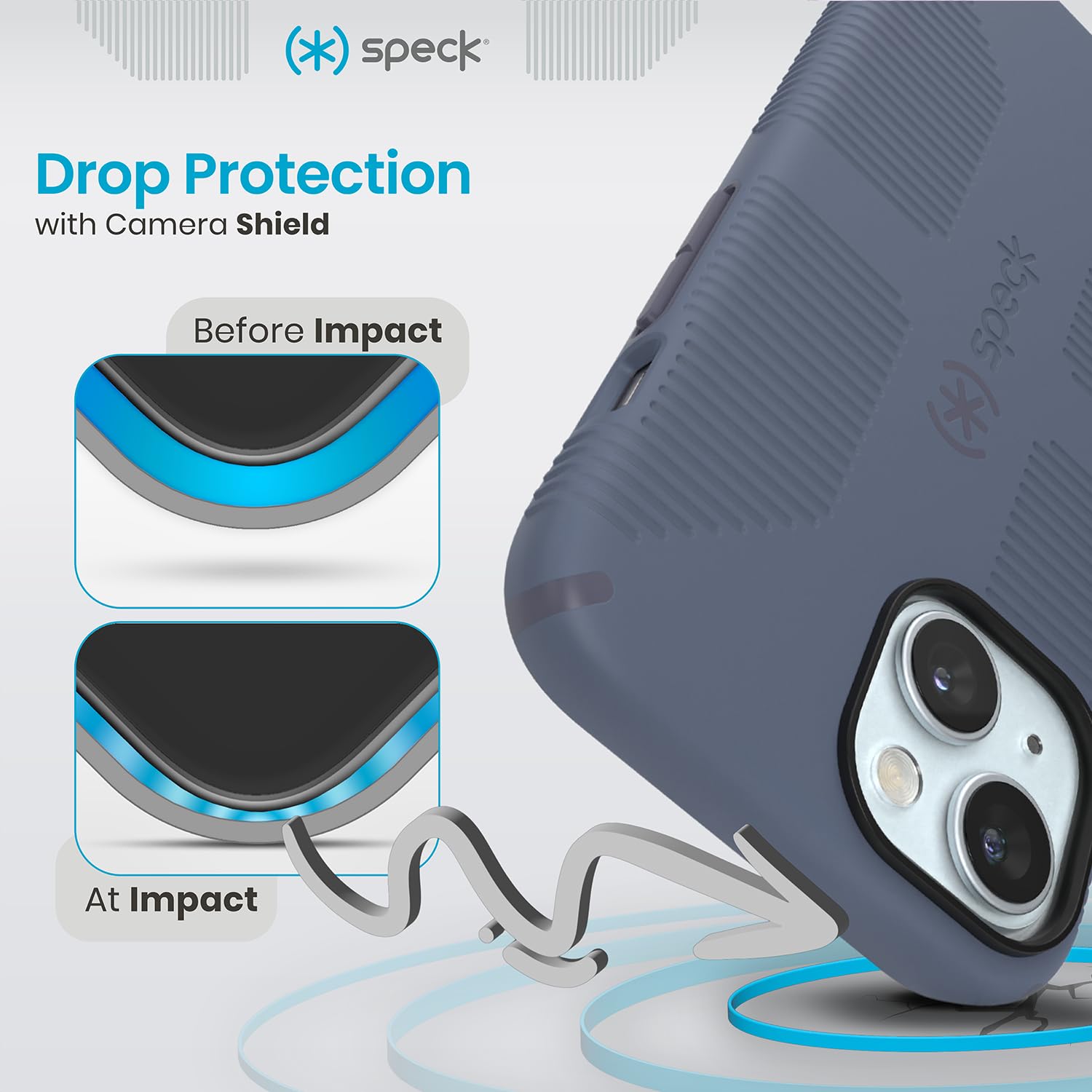 Foto 4 pulgar | Funda De Teléfono Speck Magsafe Grip Blue Para Iphone 15 Plus - Venta Internacional.