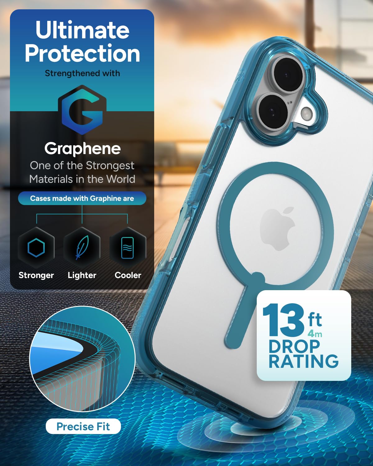 Foto 5 pulgar | Funda De Teléfono Zagg Santa Cruz Snap Para Iphone 16 Con Magsafe - Venta Internacional.