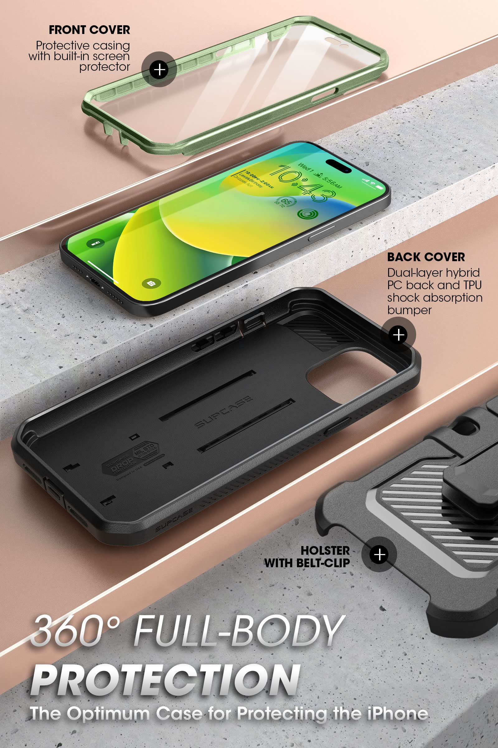 Foto 6 pulgar | Funda Para Teléfono Supcase Outdoor Unicorn Beetle Pro Iphone 14 Pro - Venta Internacional.