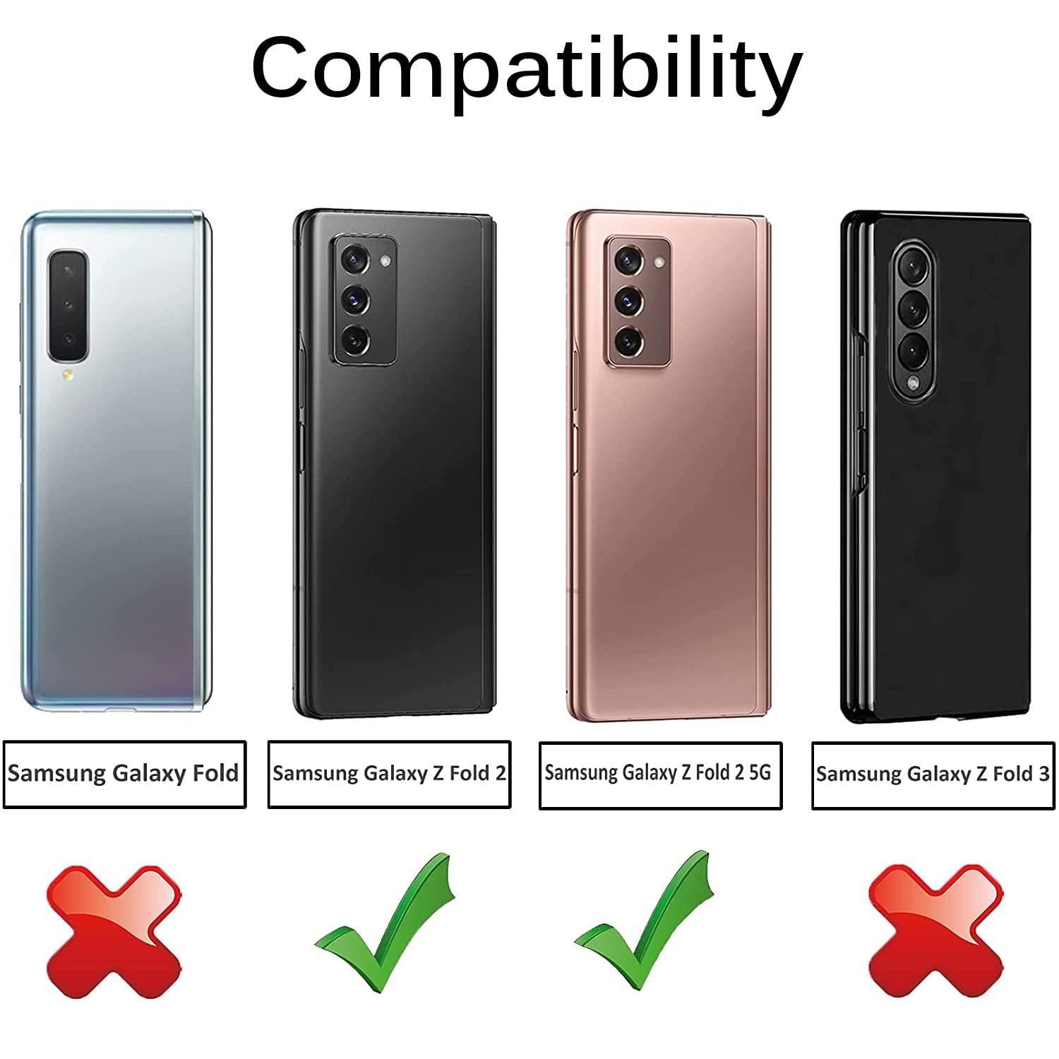 Foto 7 pulgar | Funda Miimall Para Galaxy Z Fold 2 Con Soporte Y Bisagra Magnética, Color Negro - Venta Internacional.