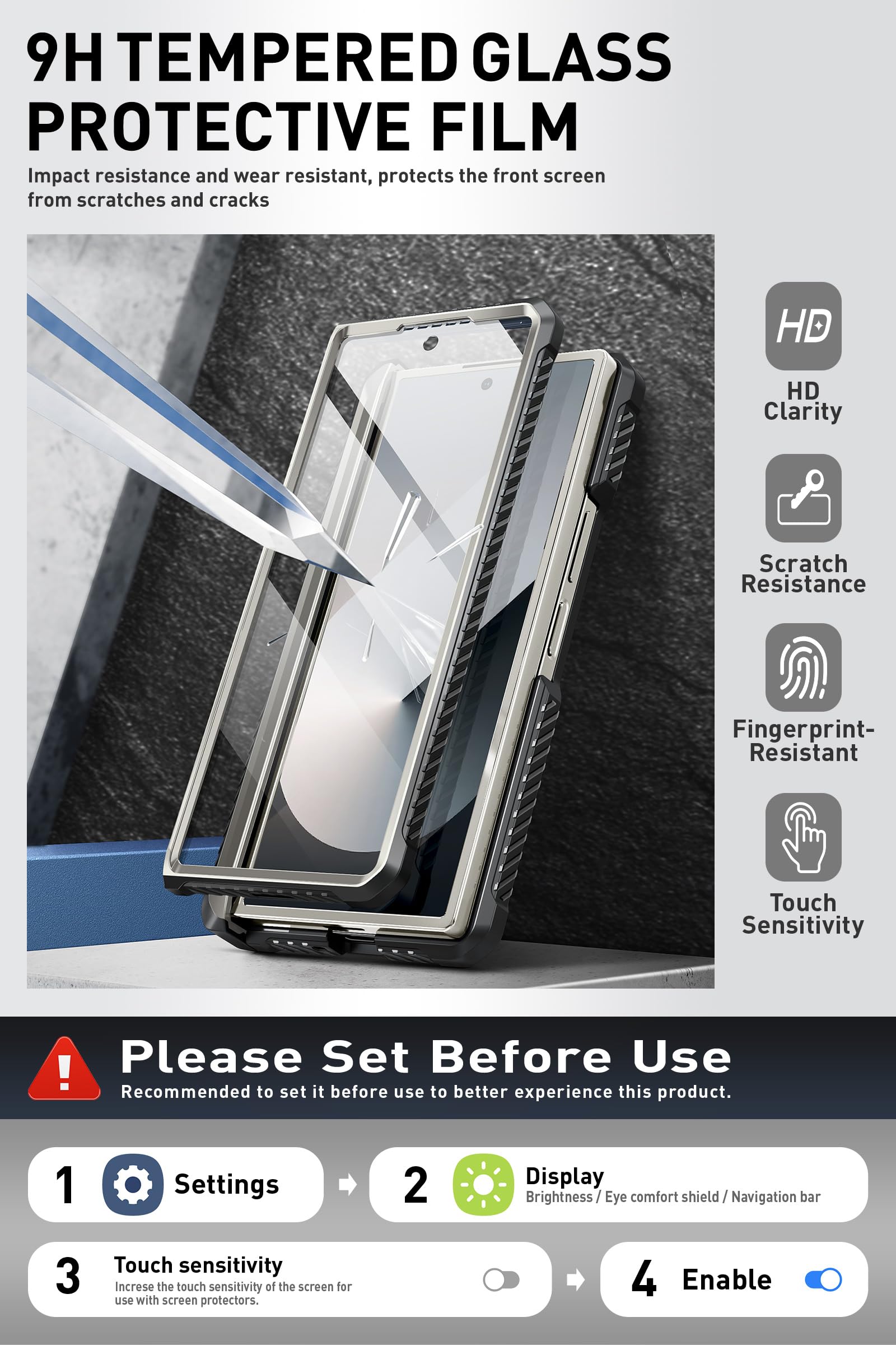 Foto 5 pulgar | Funda De Teléfono I-blason Para Samsung Galaxy Z Fold 6 Con Soporte Para Bolígrafo S - Venta Internacional.