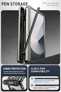 Foto 6 | Funda De Teléfono I-blason Para Samsung Galaxy Z Fold 6 Con Soporte Para Bolígrafo S - Venta Internacional.