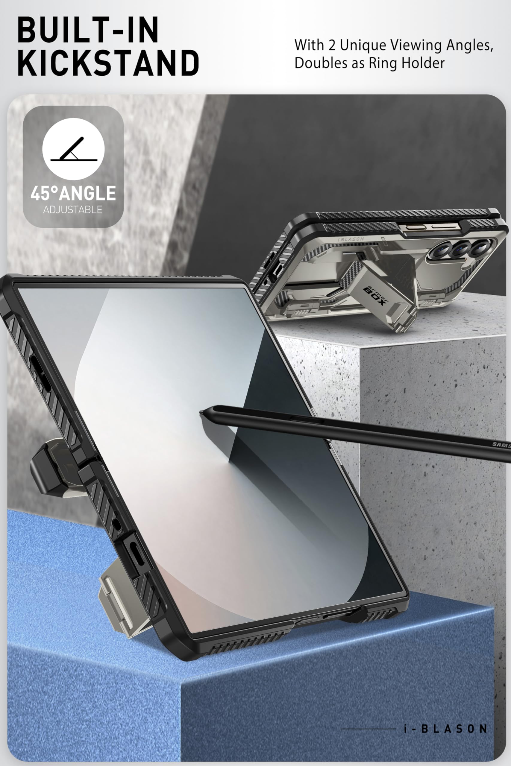 Foto 8 pulgar | Funda De Teléfono I-blason Para Samsung Galaxy Z Fold 6 Con Soporte Para Bolígrafo S - Venta Internacional.