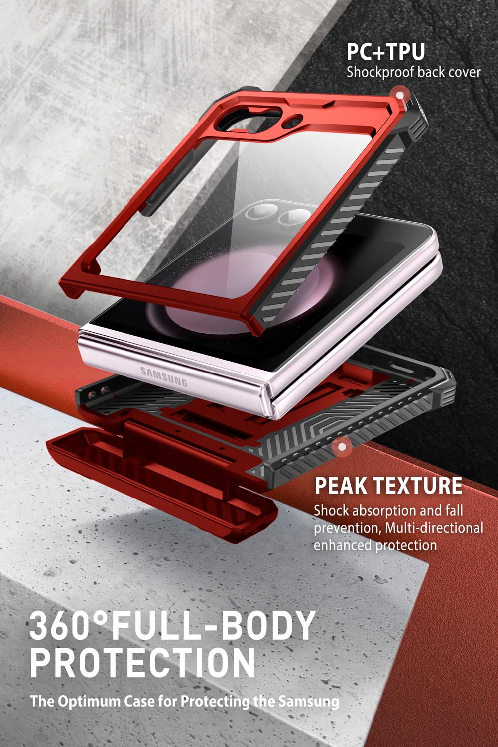 Foto 3 pulgar | Funda I-blason De La Serie Armorbox Para Samsung Galaxy Z Flip 5 5g - Venta Internacional.