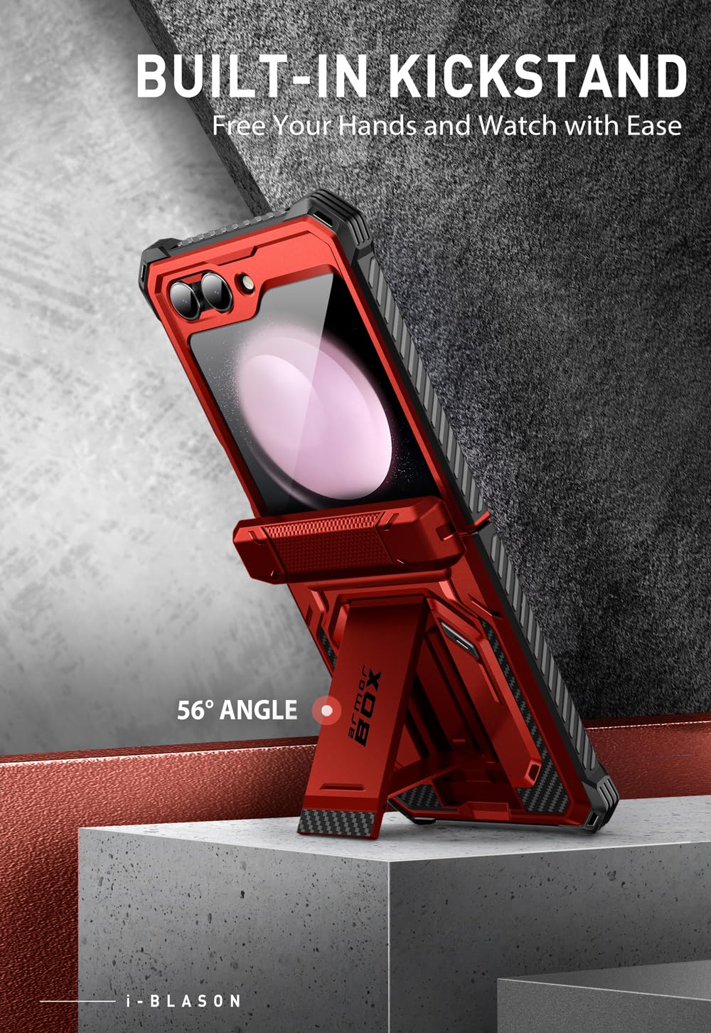 Foto 6 pulgar | Funda I-blason De La Serie Armorbox Para Samsung Galaxy Z Flip 5 5g - Venta Internacional.