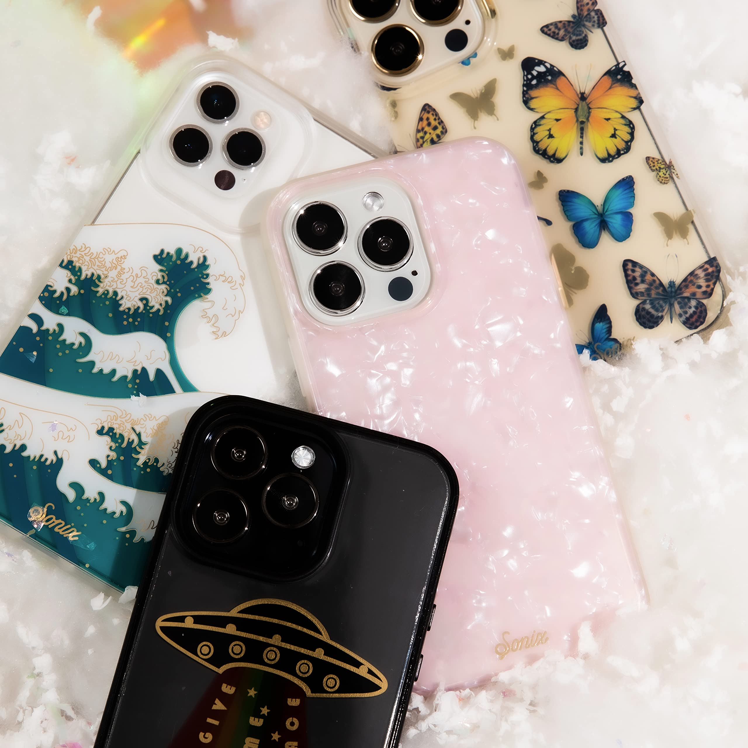Foto 8 pulgar | Funda De Teléfono Sonix Para Iphone 13 Pro Con Estampado De Carey Rosa - Venta Internacional.