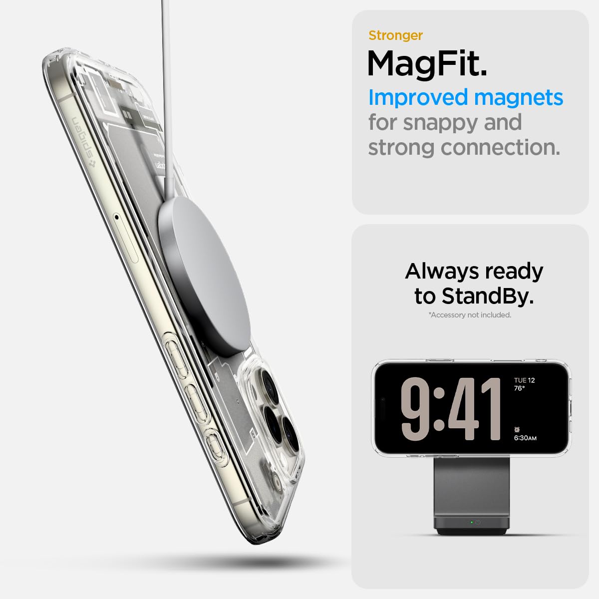 Foto 6 pulgar | Funda Spigen Ultra Hybrid Magfit Para Iphone 16 Pro, Color Amarillo - Venta Internacional.