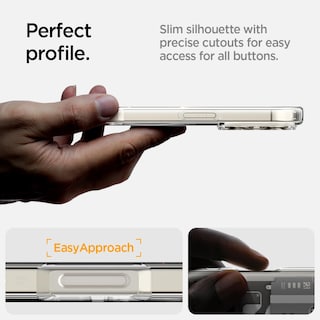 Foto 7 | Funda Spigen Ultra Hybrid Magfit Para Iphone 16 Pro, Color Amarillo - Venta Internacional.