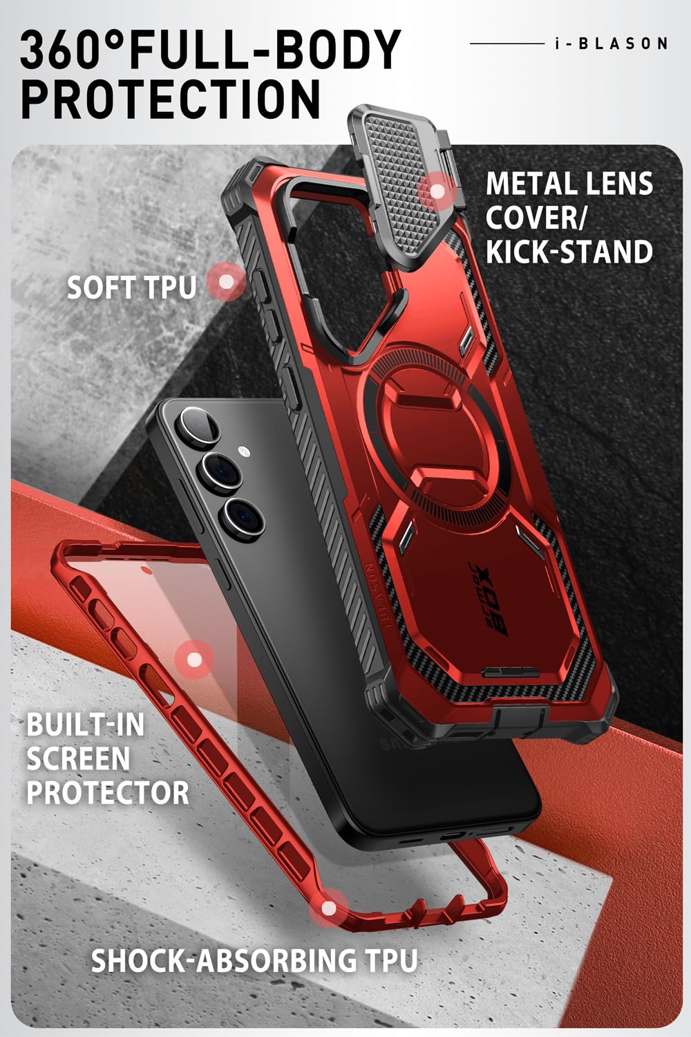 Foto 4 pulgar | Funda De Teléfono I-blason Armorbox Para Samsung Galaxy S24 6.2 Ruddy - Venta Internacional.
