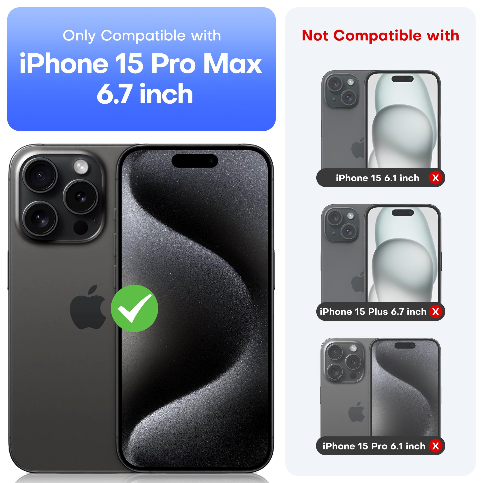 Foto 2 | Funda Mobosi Para Iphone 15 Pro Max Con Protector De Pantalla - Venta Internacional.