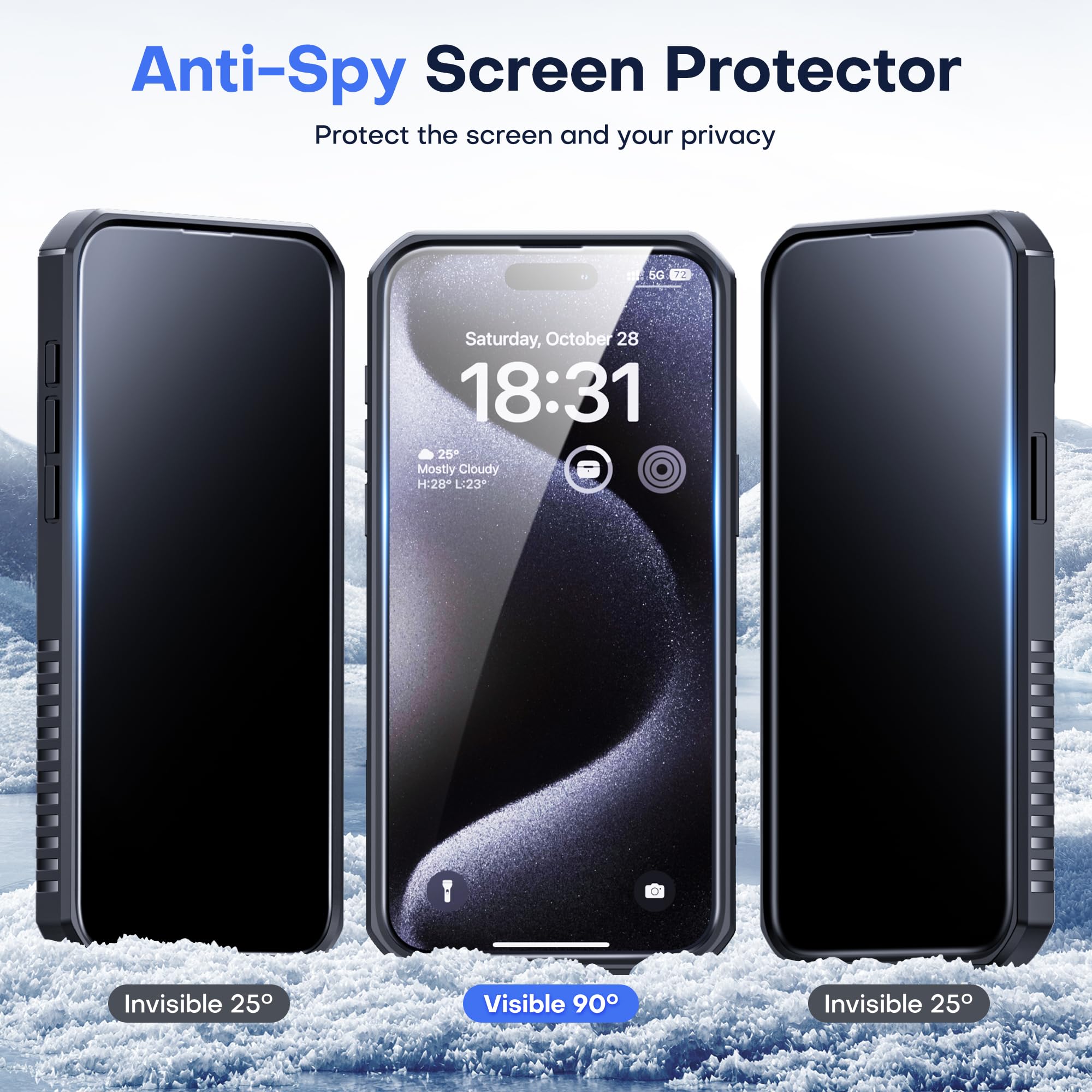 Foto 4 | Funda Mobosi Para Iphone 15 Pro Max Con Protector De Pantalla - Venta Internacional.
