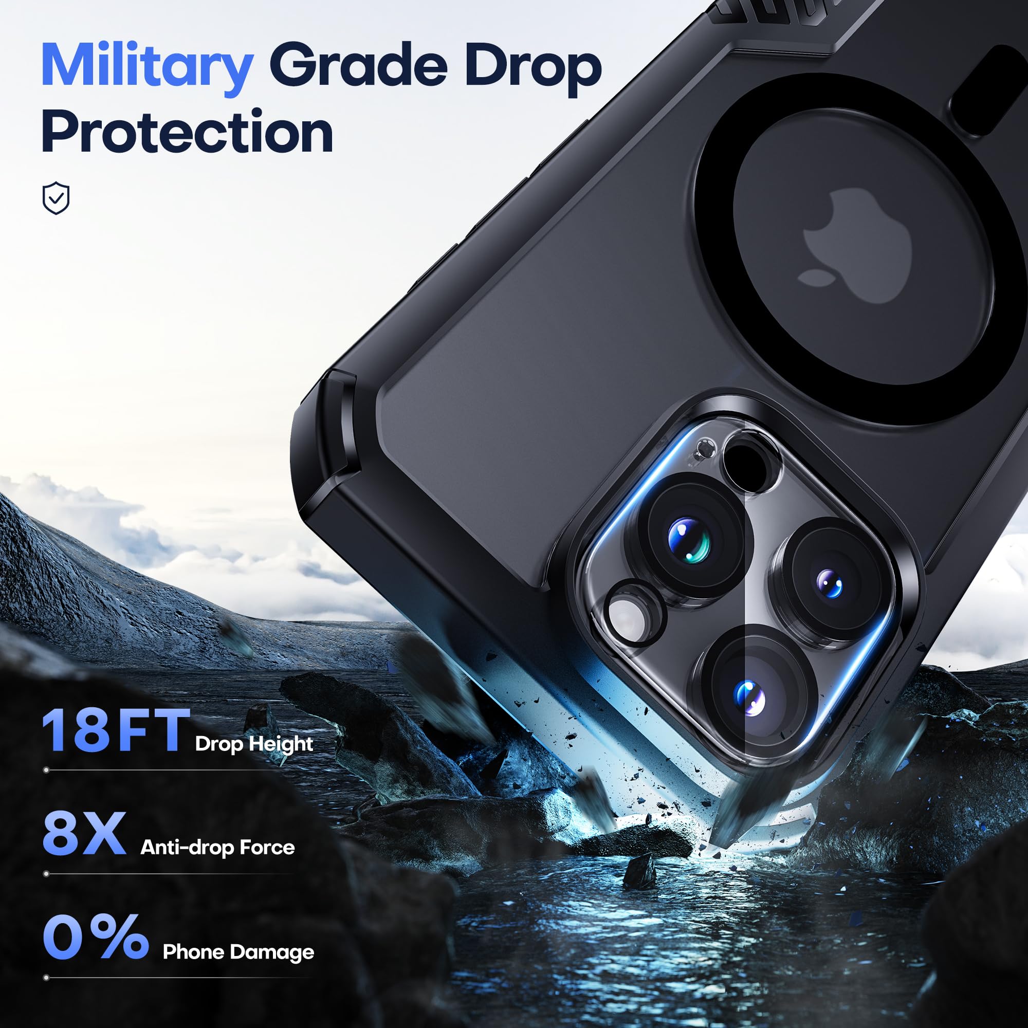 Foto 6 pulgar | Funda Mobosi Para Iphone 15 Pro Max Con Protector De Pantalla - Venta Internacional.