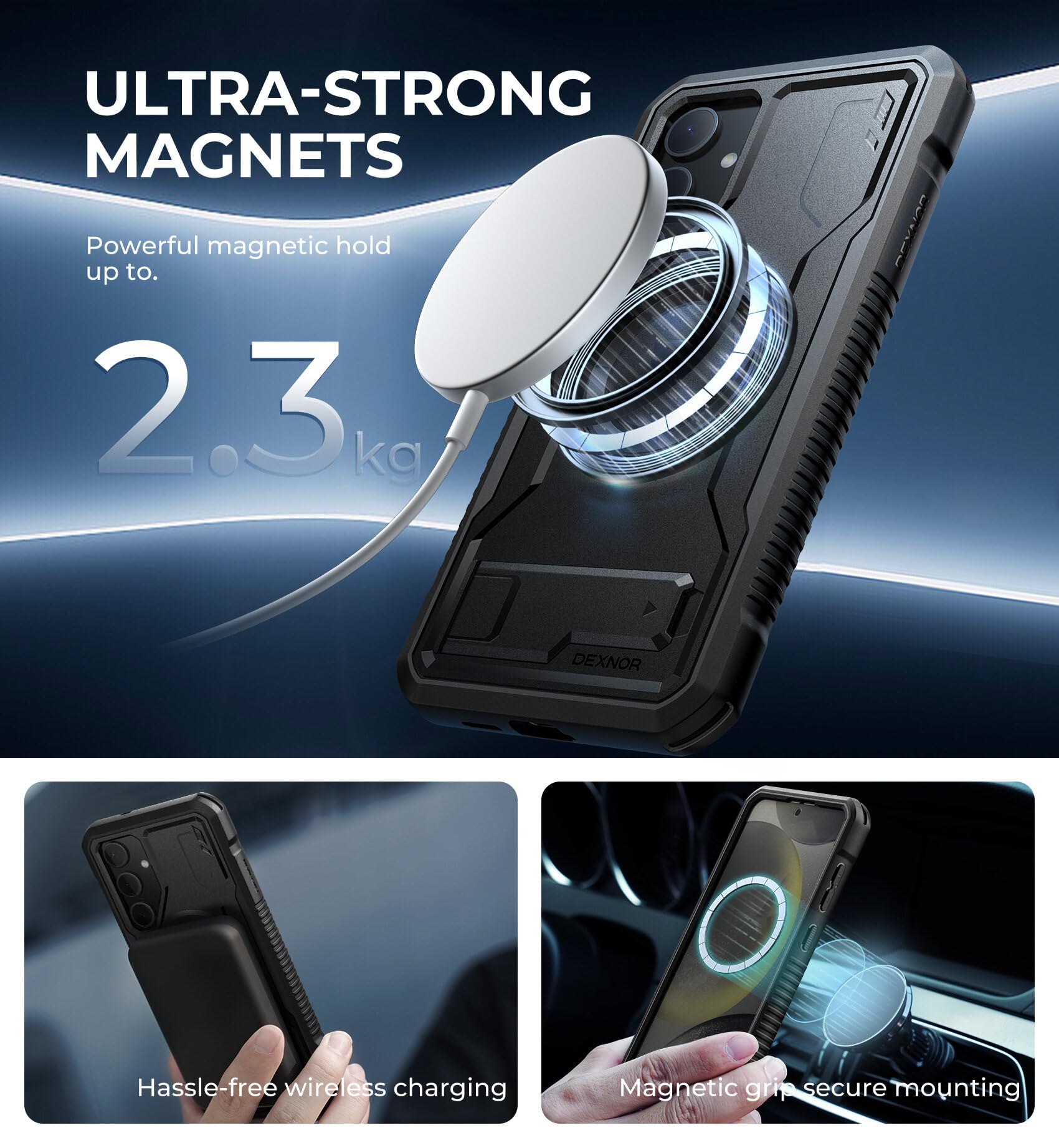 Foto 4 pulgar | Funda Magnética Dexnor Para Samsung Galaxy S24 Plus Negra - Venta Internacional.
